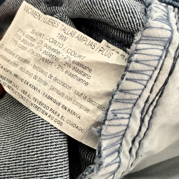PLUS GLORIA VANDERBILT AMANDA JEANS 18 W SHORT - Picture 9 of 9
